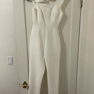 BCBG SIZE 0 white jumpsuit